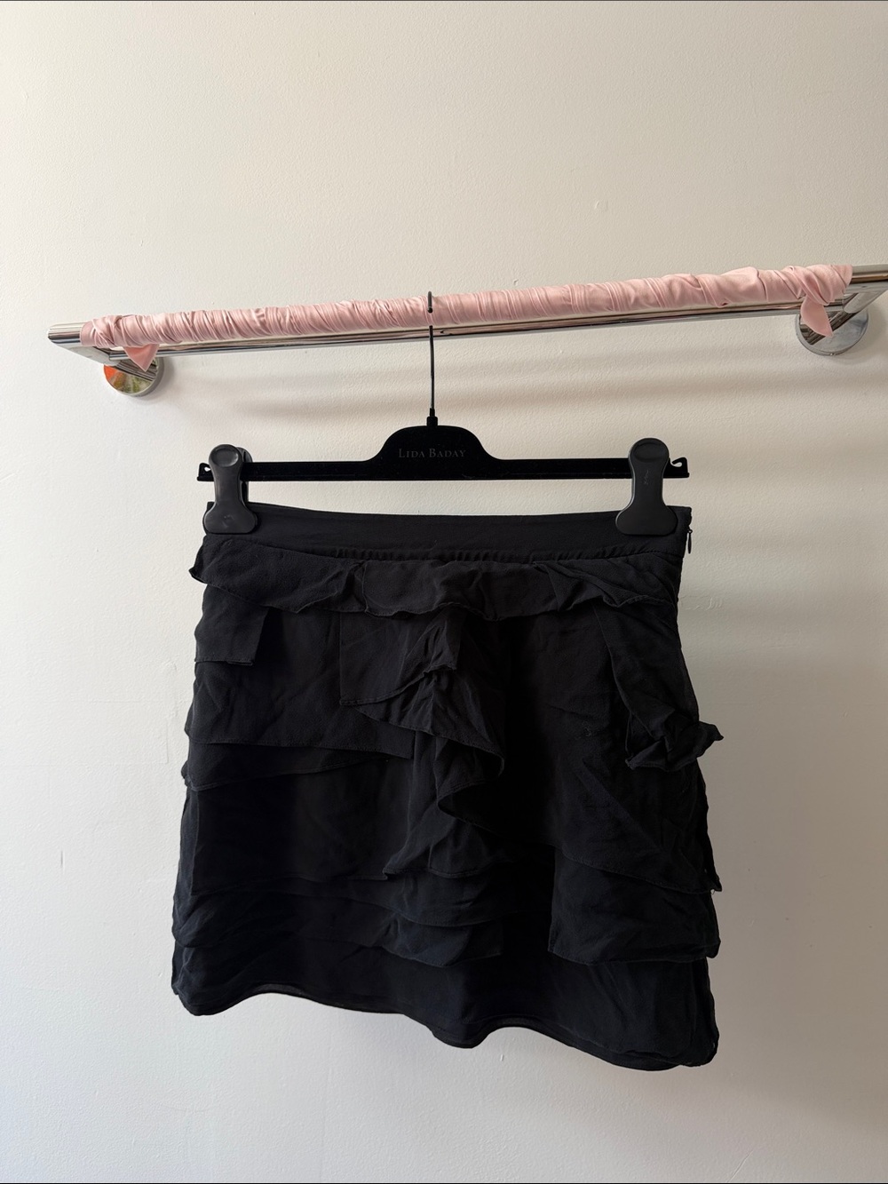 Women’s Black Tiered Ruffle Shorts